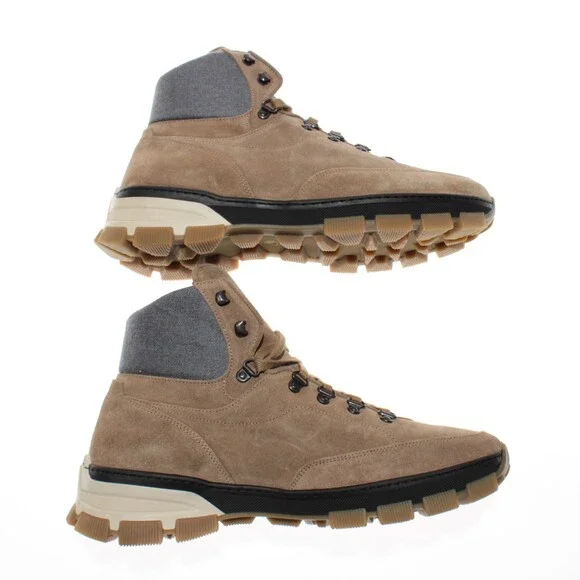 Di Bianco NWB Livigno Suede Hiking Boots Size 43.5 US 10.5 Fontanella Oslo Brown